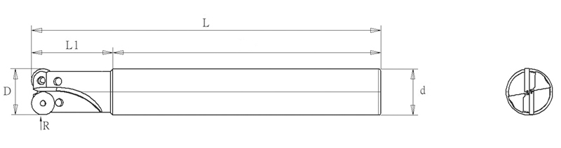RD Round Insert End Mill
